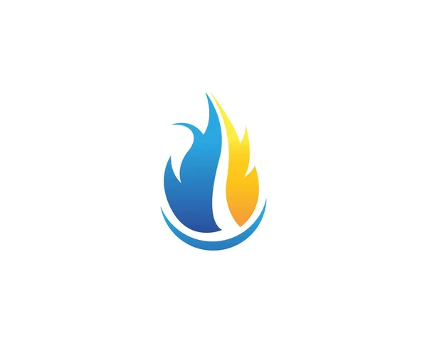 Plantilla Logotipo Fuego Gas Natural — Vector de stock