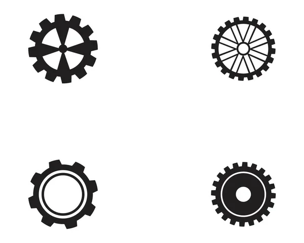 Gears Logos Symbol Icon Vector — Vetor de Stock