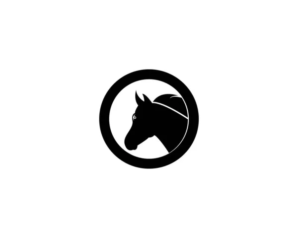 Cavalo Logotipo Modelo Ícone Vetor —  Vetores de Stock