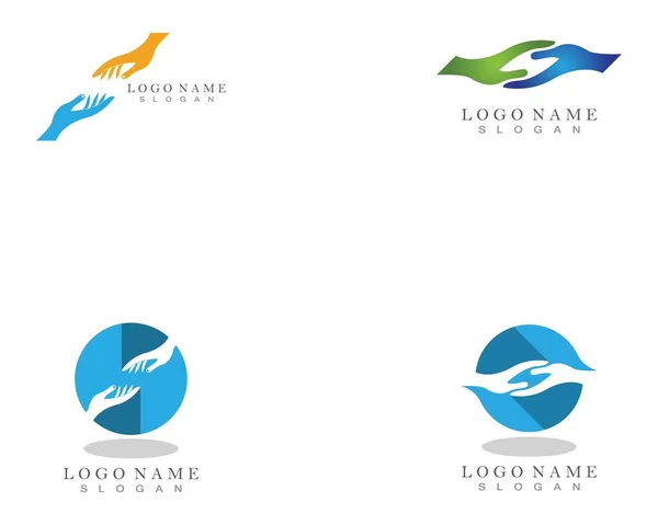 Modèle Logo Soins Des Mains Vecteur — Image vectorielle