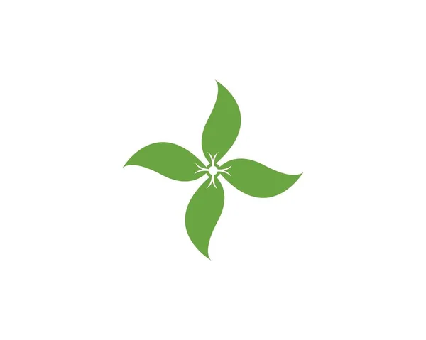 病媒留下绿色自然的标志和符号 — 图库矢量图片