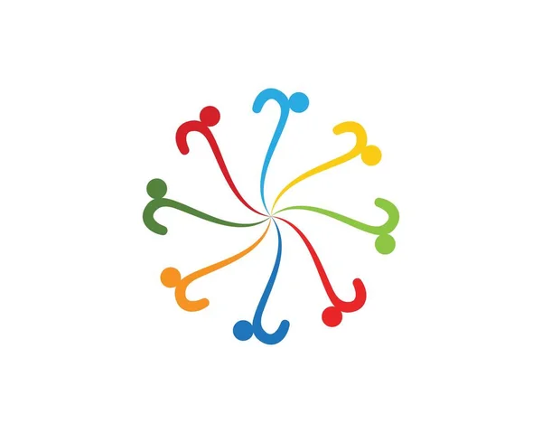 Community Group People Logo Icon — 图库矢量图片