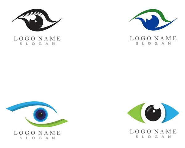 Логотип Догляду Очима Значок Шаблону Ілюстрація — стоковий вектор