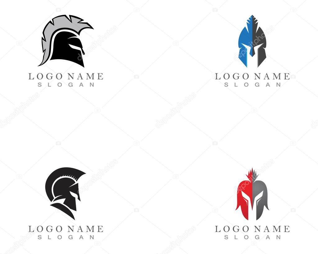 Spartan logo template vector