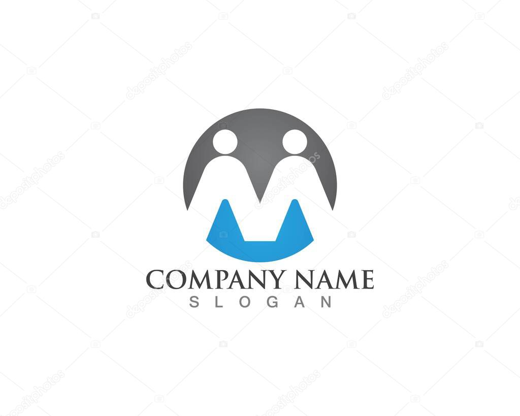 M people logo and symbol vector