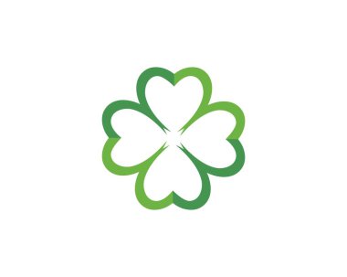 Yonca yaprağı logo tasarım şablonu