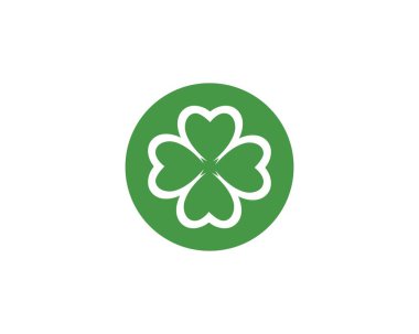 Yonca yaprağı logo tasarım şablonu