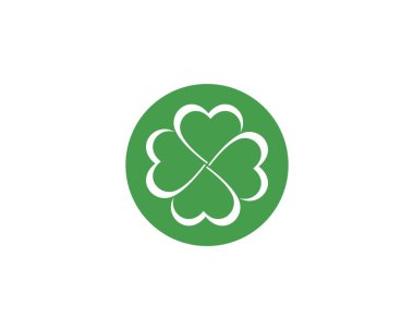 Yonca yaprağı logo tasarım şablonu