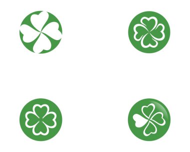 Yonca yaprağı logo tasarım şablonu