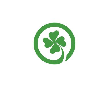 Yonca yaprağı logo tasarım şablonu