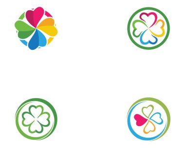 Yonca yaprağı logo tasarım şablonu