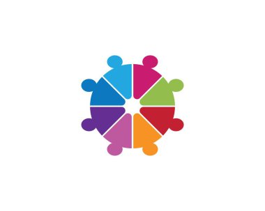 Topluluk, ağ ve sosyal simge tasarım şablonu