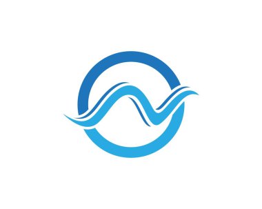 W Dalgası Logo Şablonu Vektör Tasarımı İllüstrasyonu