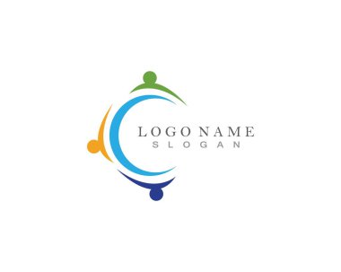 C kişisi Logo Şablon Vektörü İllüstrasyonu