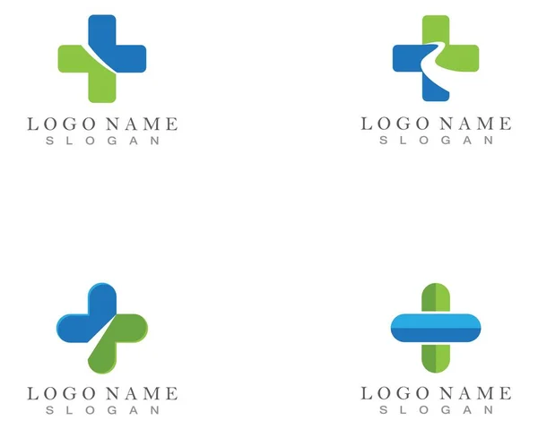 Pharmacie Médecine Soins Santé Cross Abstract Vector Logo Design — Image vectorielle