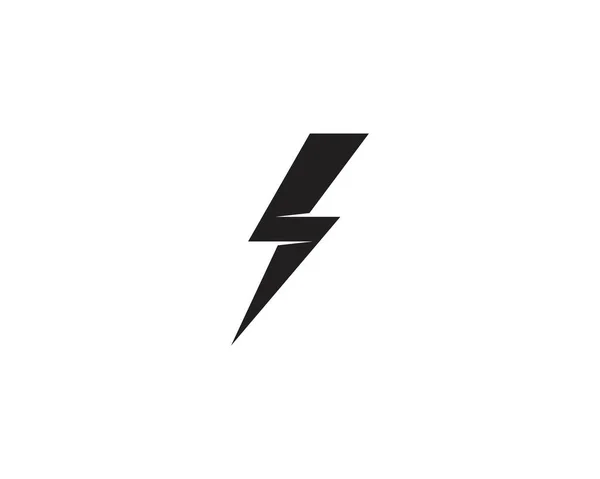 Flash Lightning Logo Black Vector — Stock Vector