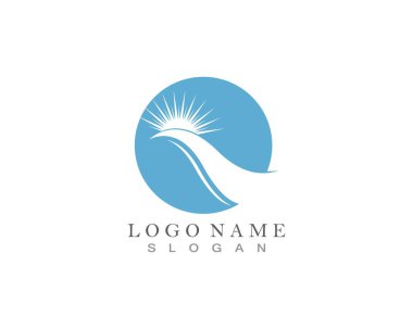 Nehir Logosu Şablonu vektör simgesi