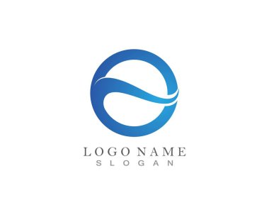 Nehir Logosu Şablonu vektör simgesi