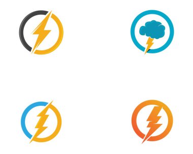 Şimşek Yıldırımı Şablon vektör resimleme tasarımı