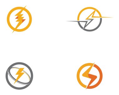 Şimşek Yıldırımı Şablon vektör resimleme tasarımı
