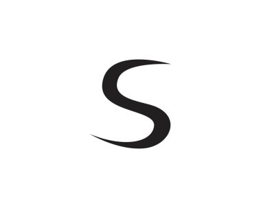 S Harfi logosu siyah