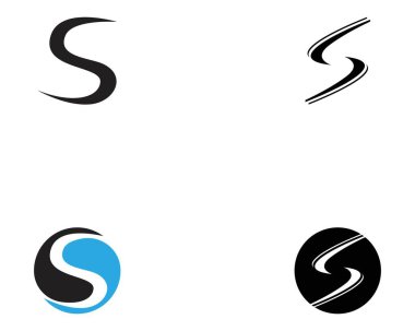 S Harfi logosu siyah