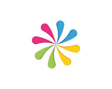 Girdap logosu ve sembol şablon vektörü