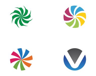 Girdap logosu ve sembol şablon vektörü