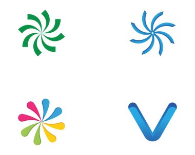 Girdap logosu ve sembol şablon vektörü