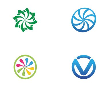 Girdap logosu ve sembol şablon vektörü