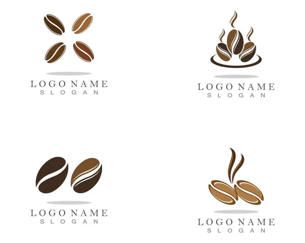 Coffee Beans Logo Template Vector Icon — Stock Vector