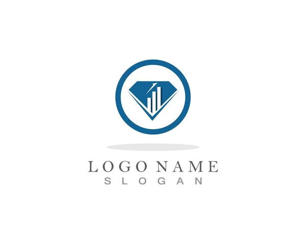 Diamond Logo Vorlage Vektor Symbol Illustration Design — Stockvektor