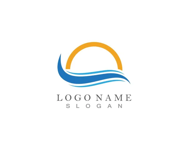 Watergolf Pictogram Logo Template — Stockvector