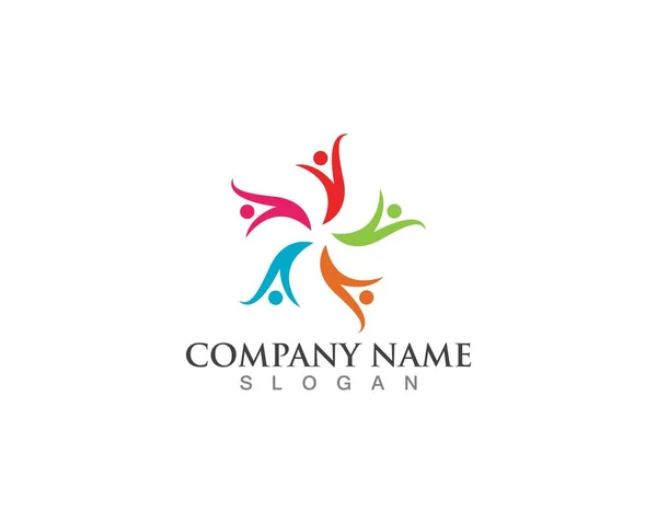 Pessoas Comunidade Cuidar Logotipo Símbolo Vetor Ícone —  Vetores de Stock