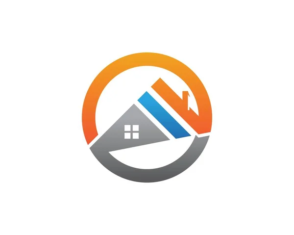 Real Estate Properti Dan Konstruksi Logo Desain Untuk Perusahaan Bisnis - Stok Vektor