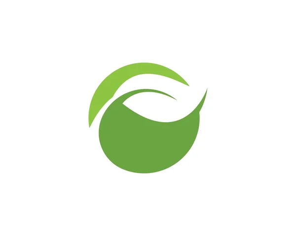 Levelek Zöld Természet Logó Szimbólum Ikon — Stock Vector