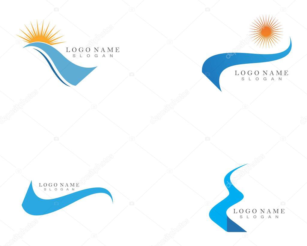 River Logo Template vector icon