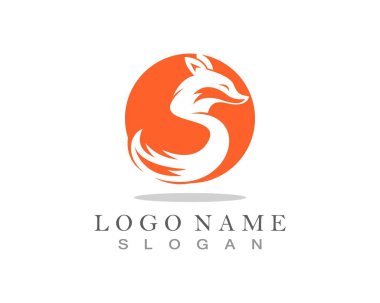 Fox logo şablon vektör illüstrasyon tasarımı