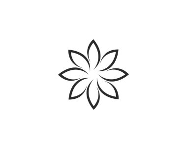 Güzellik Plumeria Simgesi Çiçek Tasarımı Çizim Şablonu