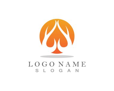 Doğa logosunu ve sembol şablonlarını ateşle