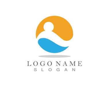 People Q harfi logosu ve sembol şablonu