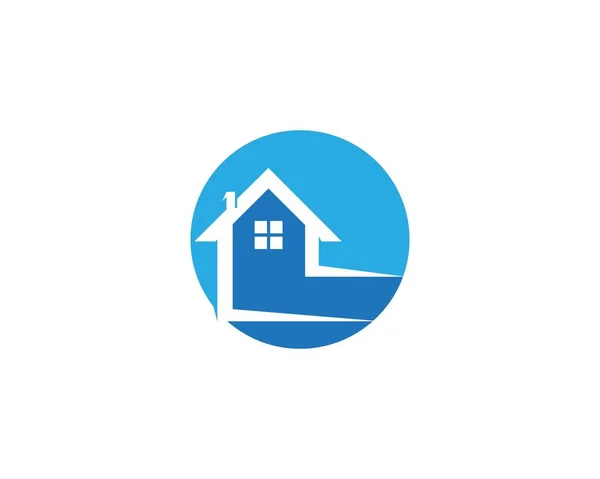 Lahan Yasan Dan Rumah Logo Bangunan Templat - Stok Vektor
