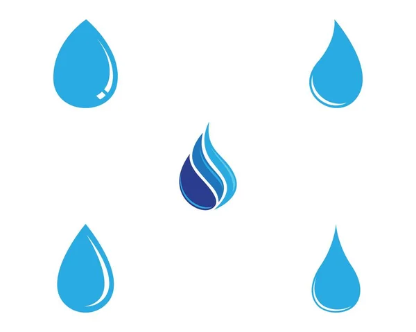 Kropla Wody Logo Projekt Wektora Szablonu Ilustracji — Wektor stockowy