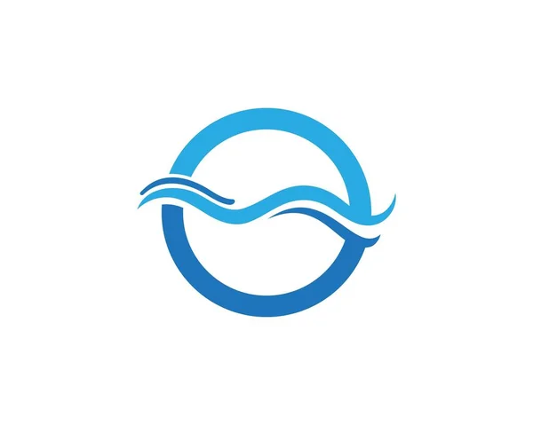 Ikona Šablony Loga Water Wave Icon — Stockový vektor