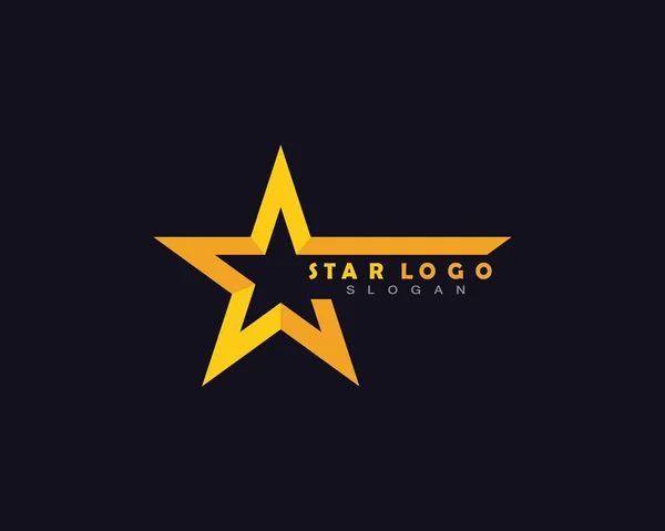 Gouden Ster Logo Illustratie Ontwerp — Stockvector
