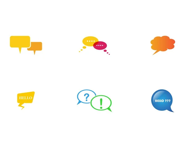 Speech Bubble Vector Pictogram Ontwerp — Stockvector