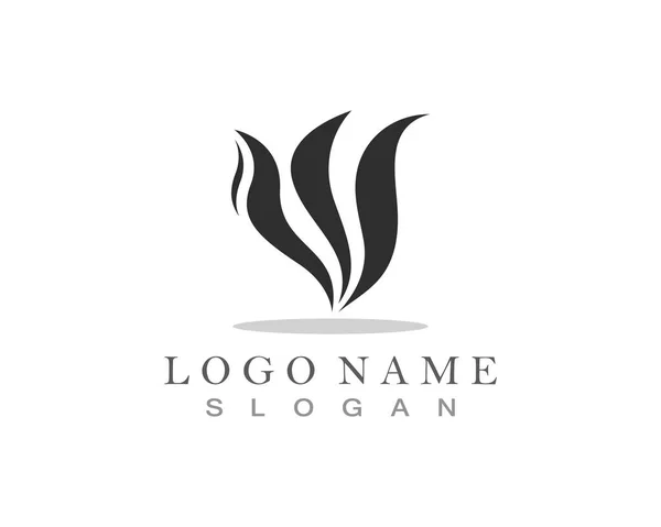 Ogień Płomień Charakter Logo Symbole Ikony Szablon — Wektor stockowy