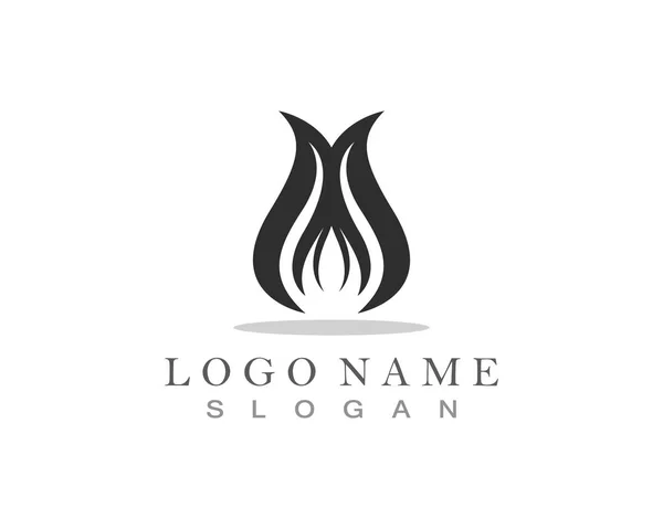 Шаблон Логотипа Символов Пламени Огня — стоковый вектор