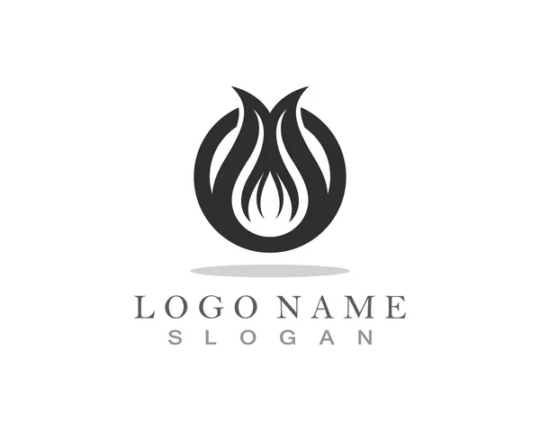 Brand Vlam Natuur Logo Symbolen Pictogrammen Sjabloon — Stockvector