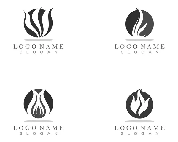 Fire Flame Nature Logo Symbols Icons Template — Stock Vector